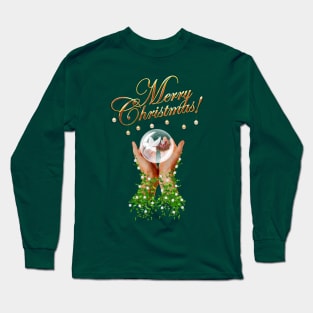 Merry Christmas Greeting. Pegasus, The Helping Hand Long Sleeve T-Shirt